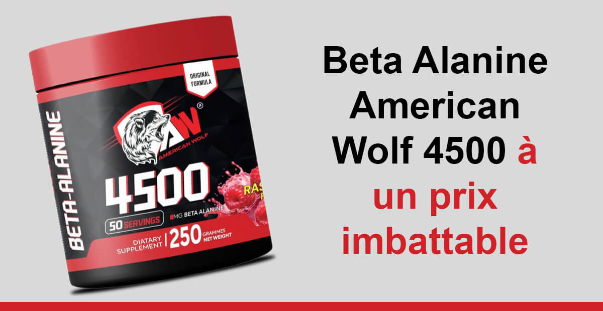Beta Alanine American Wolf 4500 à un prix imbattable en Tunisie chez muscle factory Nabeul