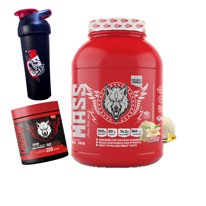 Hard mass 3kg + 200g creatine + shaker