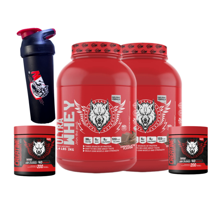 2 whey 2kg + 2 creatine 200g + 1 drink