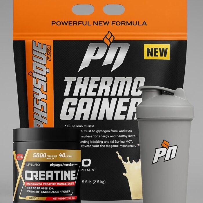 Thermo gainer 7,270kg + 200g creatine + shaker | physique nutrition
