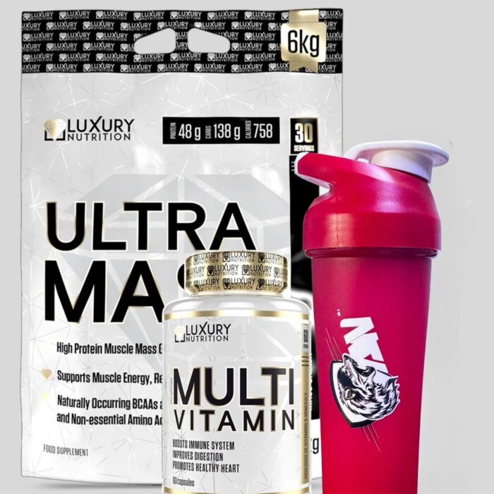 Ultras whey 6kg - multivitamins luxury nutrition + shaker 700ml