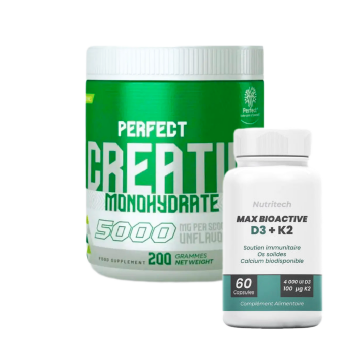 PACK CREATINE 200 G PERFECT +VITMAINE D3+K2 60 CAP