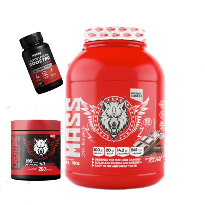 Hard mass 3kg + 200g creatine + testo booster